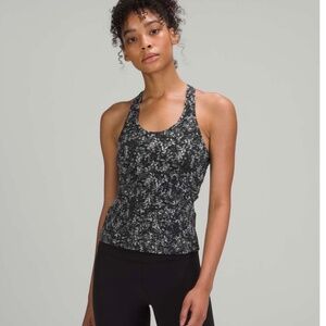 Lululemon Cool Racerback Tank Top Shorter Length Blossom Overlay Starlight Sz 10